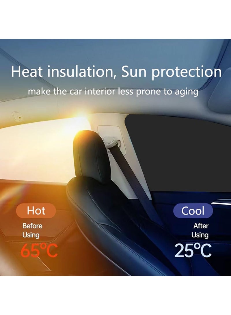 kunshao Car side window sunshade, window sunshade privacy curtain, 100% blocking light for napping and camping (4 pieces in front and back) - Image 5